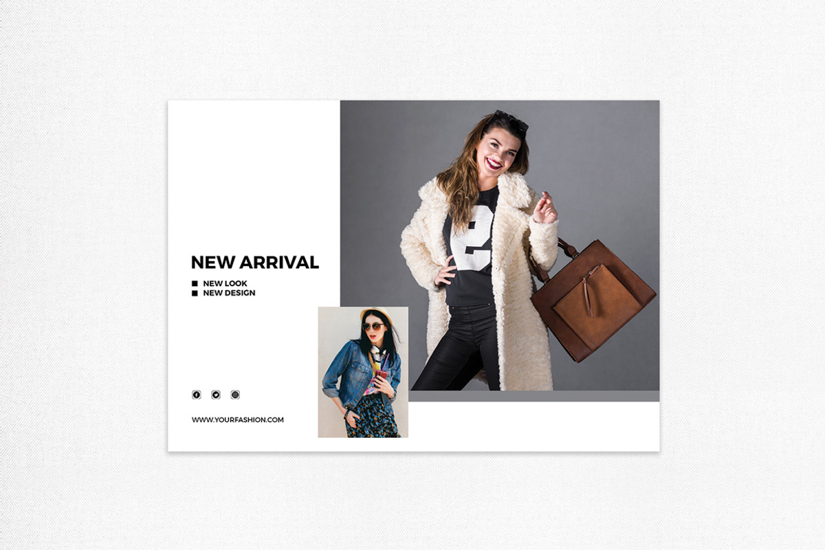 Fashion Postcard Flyer Template, a Card Template by BetterSry (Photo 4 of 7)