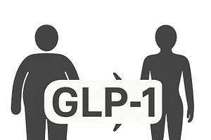 GLP1 concept with silhouette of two, an Illustration by Dvoevnore photos