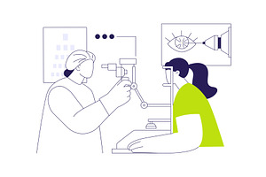 Laser vision correction surgery, a Healthcare Illustration by Visual Generation