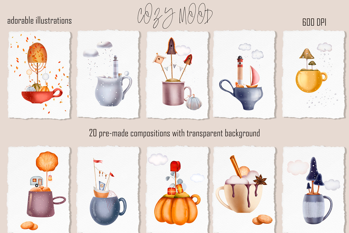 COZY MOOD Aesthetics Clipart Creator, a Food Illustration by ArtOLB (Photo 4 of 10)