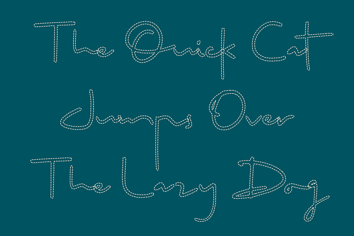 CS Daisha Dashed, a Script Font by Craft Supply Co. (Photo 5 of 8)