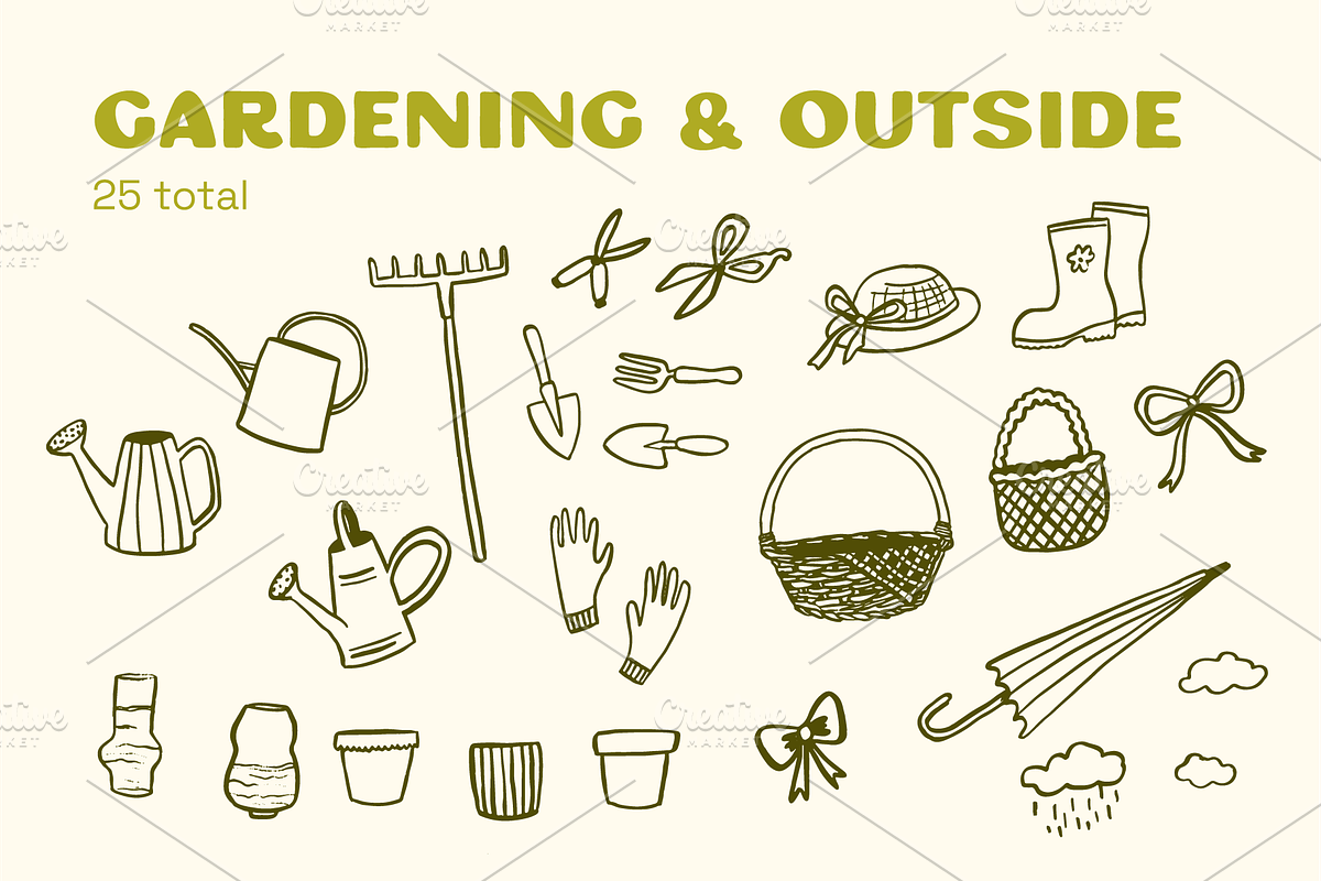 Spring & Gardening Illustrations, a Seasonal Illustration by sophinka design (Photo 4 of 15)