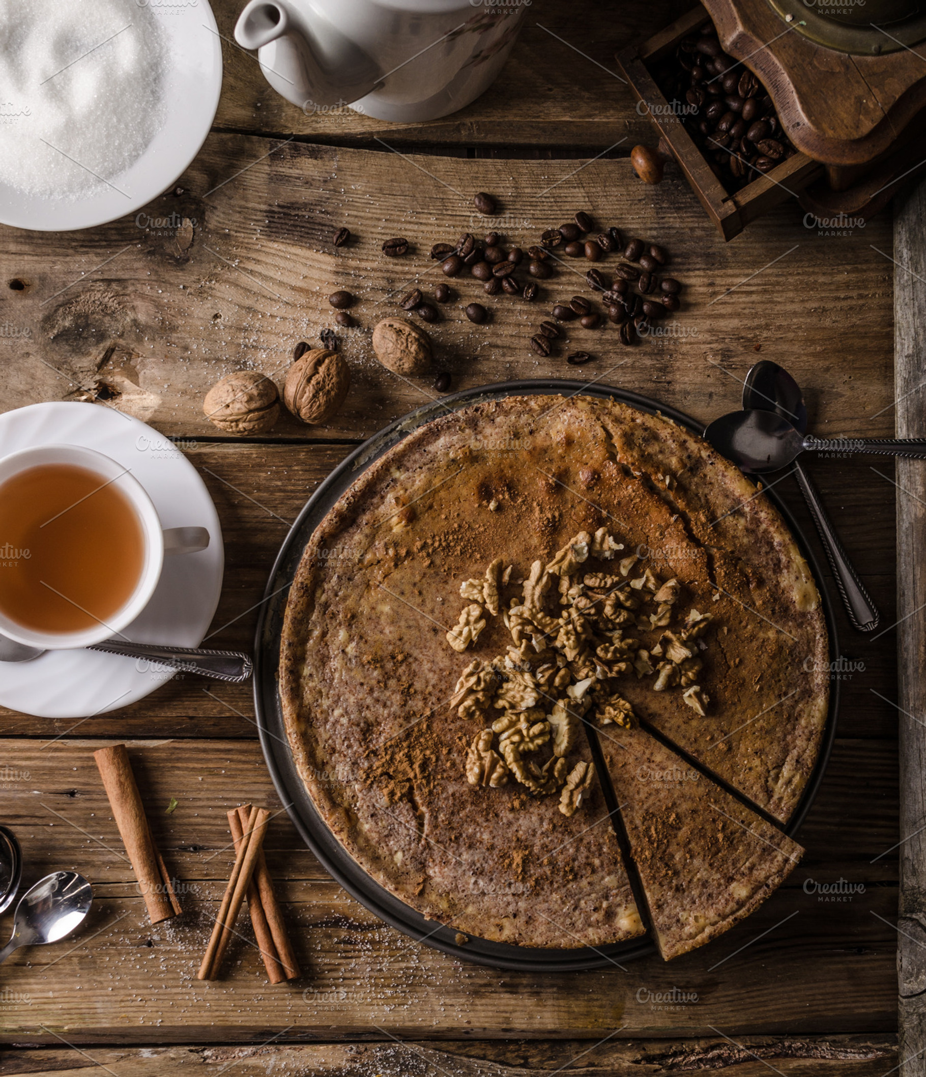 Walnut cheesecake with cinnamon featuring cheesecake, cake, and dessert, a Food & Drink Photo by Stepanek Photography