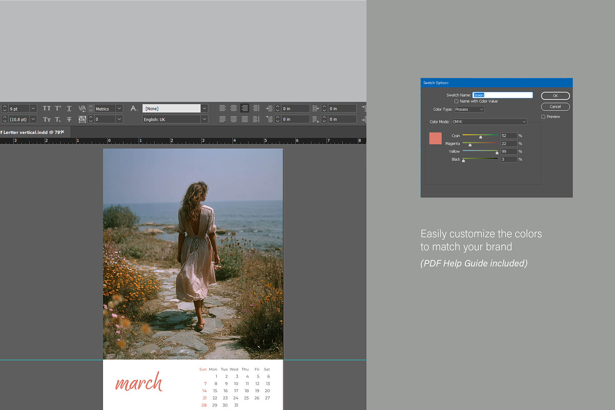 2027 Desk Calendar Template, a Stationery Template by R-studio (Photo 7 of 8)