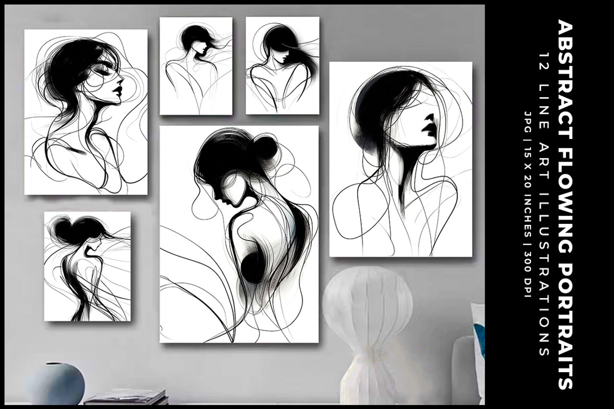 Abstract Flowing Portraits, a Decorative Illustration by Digital Art Creations (Photo 5 of 6)