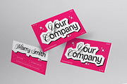 Pink Business Card, a Business Card Template by graphicook (Thumbnail 1 of 3)