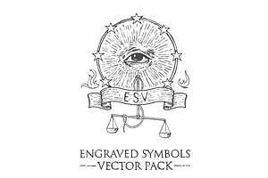 Engraved Symbols Vector Pack