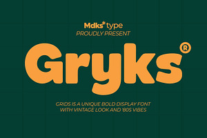 Gryks Font, a Sans Serif Font by Modikstype