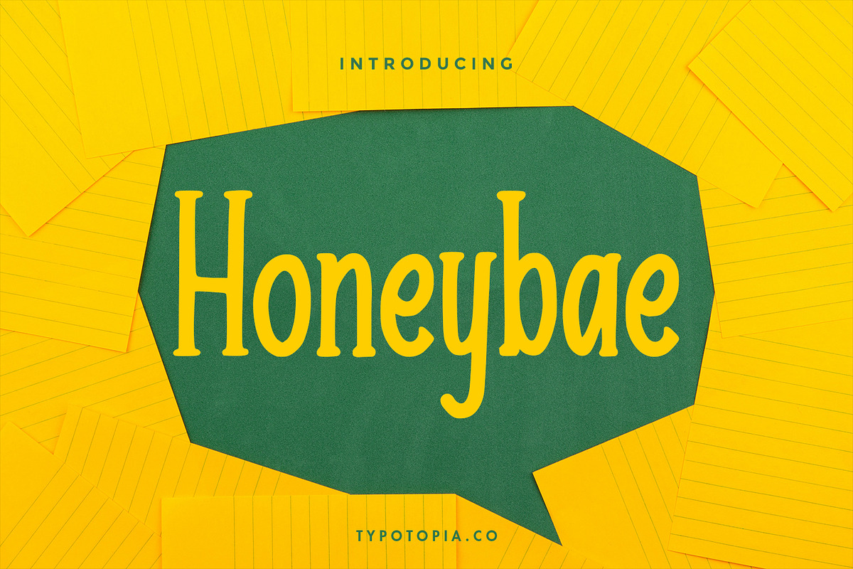 Honeybae a Fun Display Font, a Sans Serif Font by edukka (Photo 1 of 8)