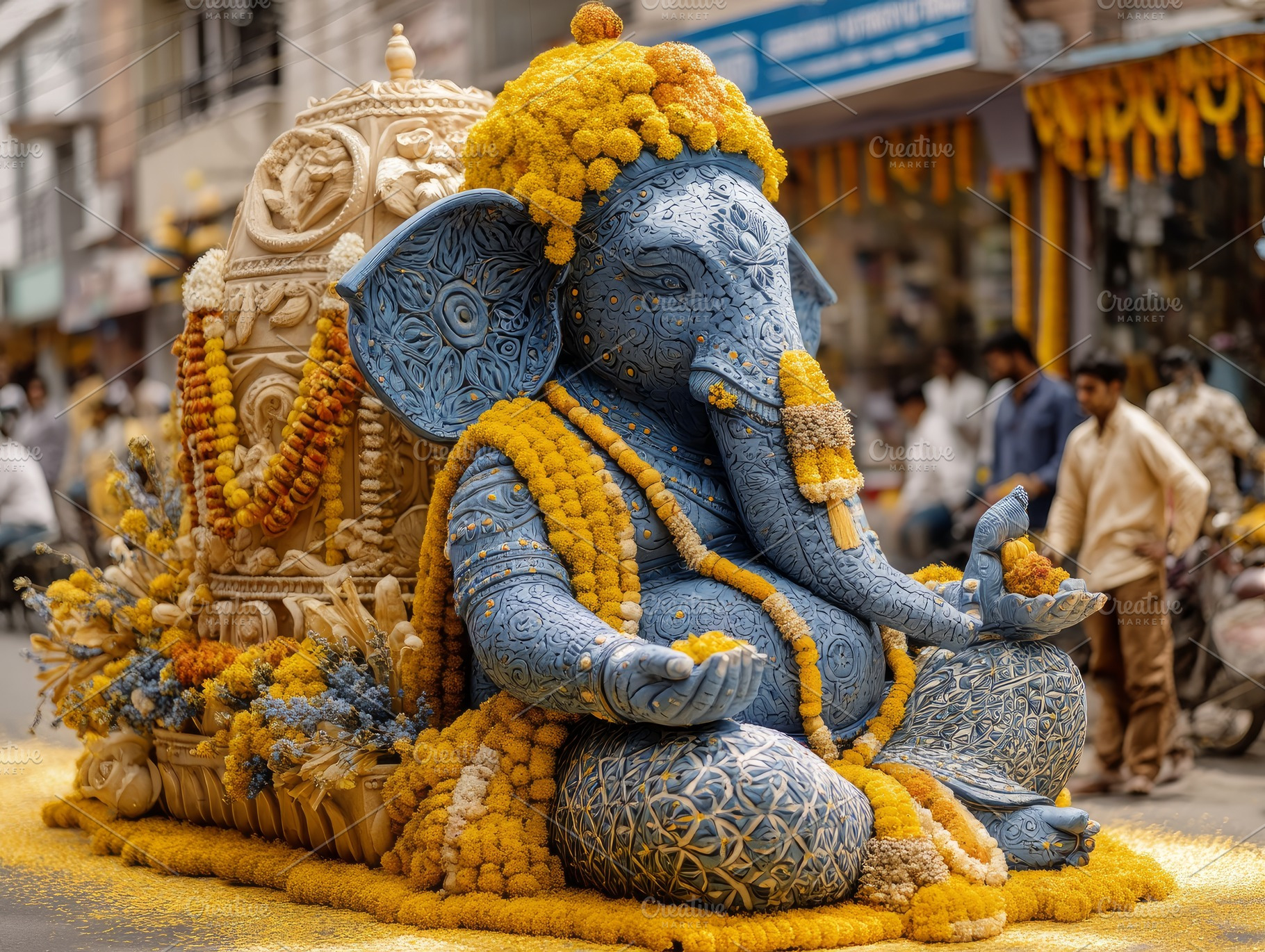 figure of god ganesha at the festival, a Photo by Pictures for you!!!!!!!!!