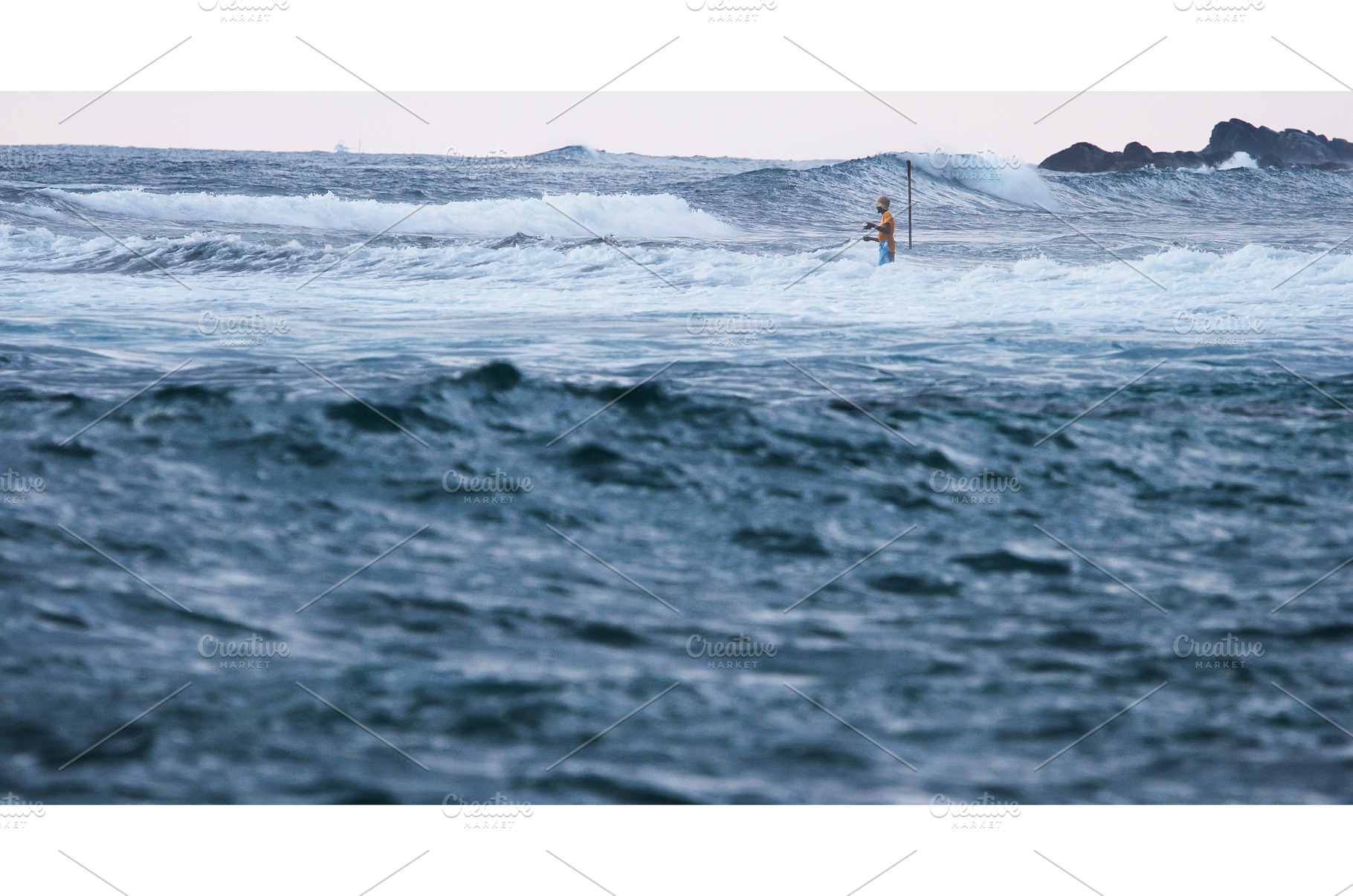 Surfer on the Horizon Amidst Rolling, a Sports & Recreation Photo by Our Amazing World