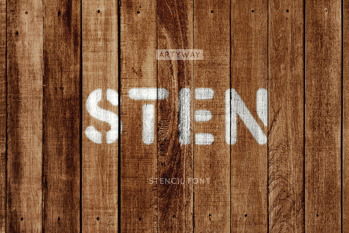 Stencil Headline Font, a Sans Serif Font by artyway (Photo 1 of 5)