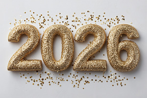 Celebrate new year 2026 with glittering decorations and stars, a Background Photo by OSORIOartist