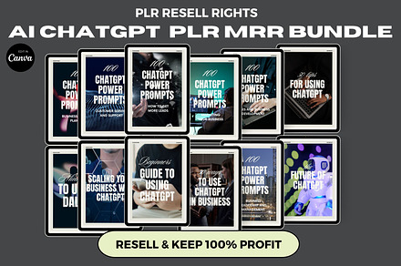 PLR MRR AI ChatGPT Bundle Resell DFY, a Magazine Template by The Thrive Society