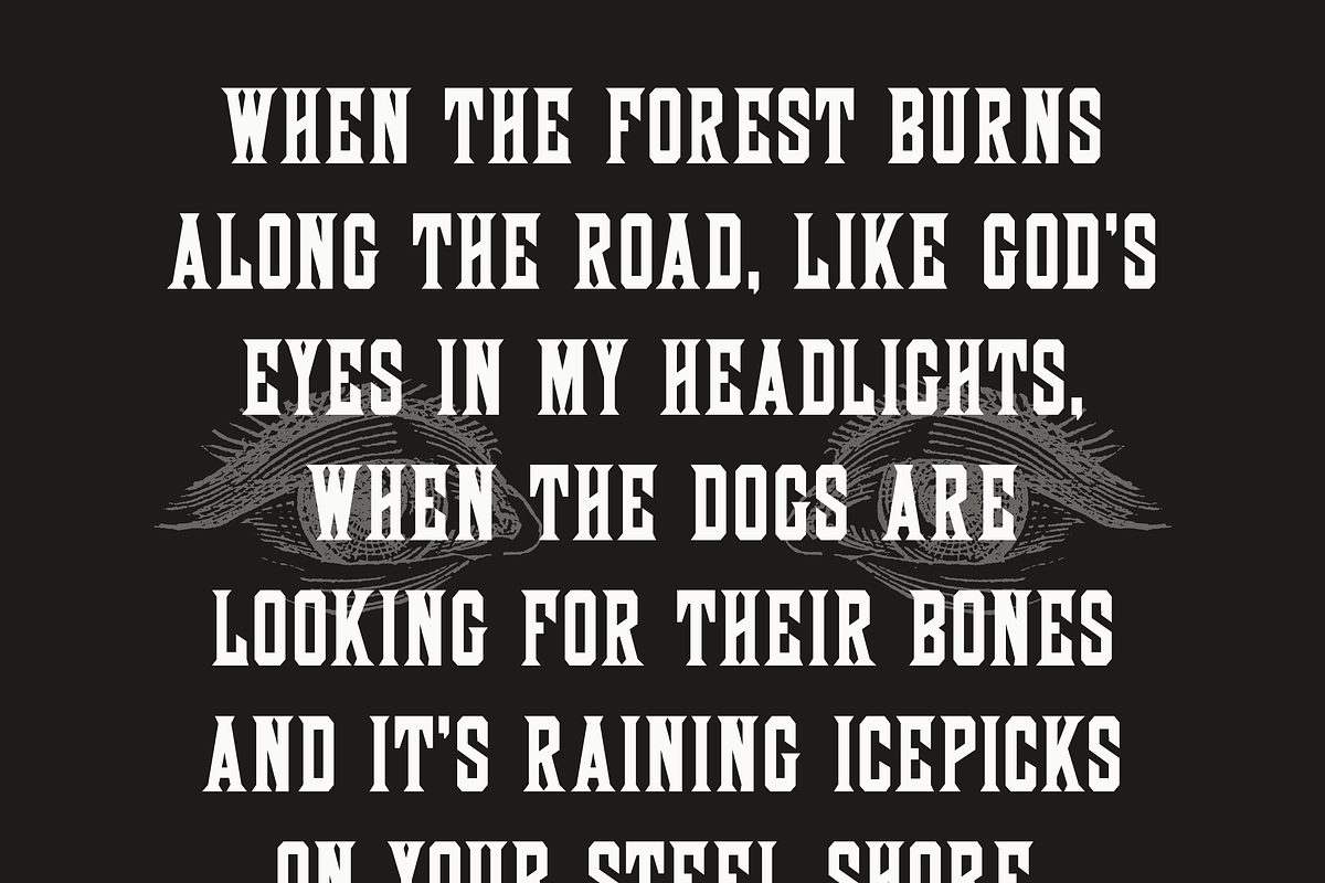 Rusty Cage, a Font by Pale Horse (Photo 5 of 5)