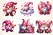 Pink Valentine Gnome in Love Bundle, an Illustration by CreationArt (Thumbnail 3 of 5)