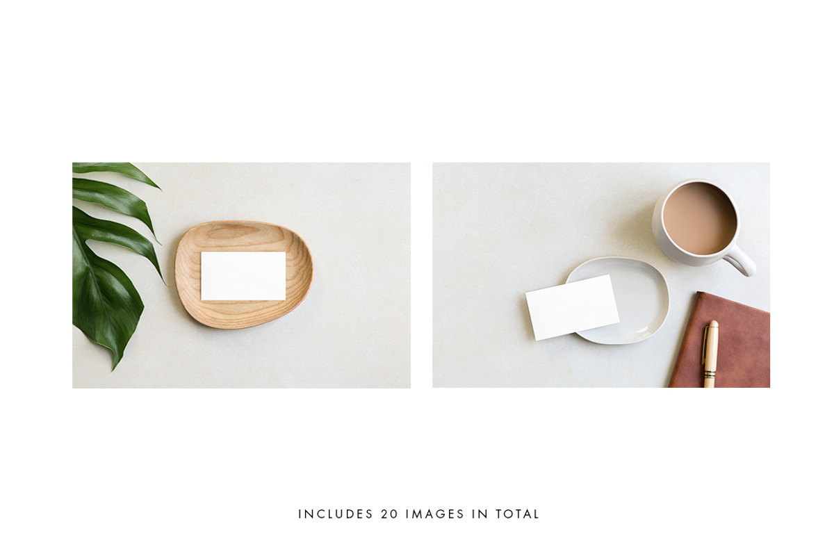Tan Business Card Photo Mockups, a Product Mockup by Moyo Studio (Photo 4 of 9)