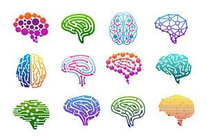 Human brain icons, mind and idea, an Object Illustration by Vector Tradition