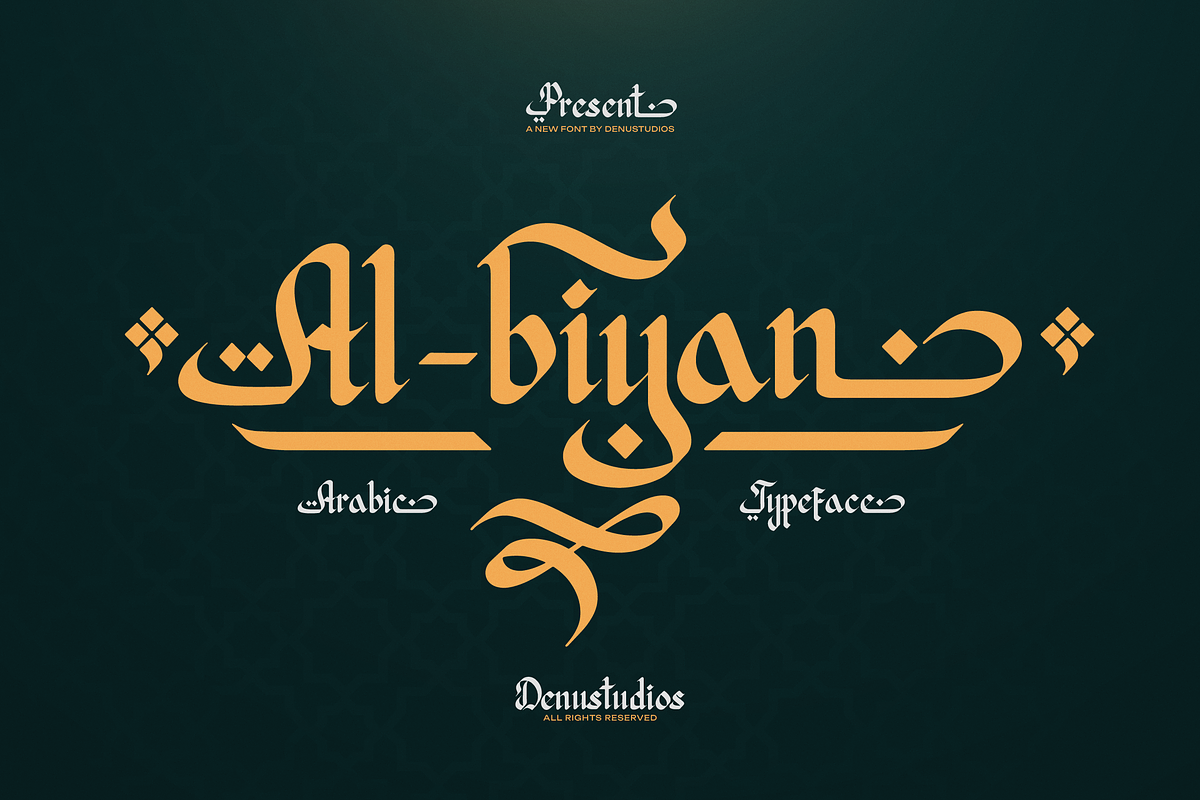 Al Biyan | Arabic Typeface, a Font by Denustudios (Photo 1 of 12)