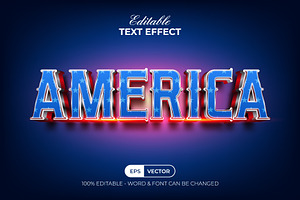 America Text Effect, a Layer Style Add-On by Mockmenot