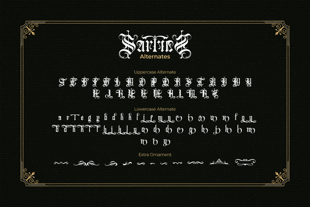 Vighty - Blackletter Font, a Blackletter Font by Sronstudio (Photo 9 of 9)