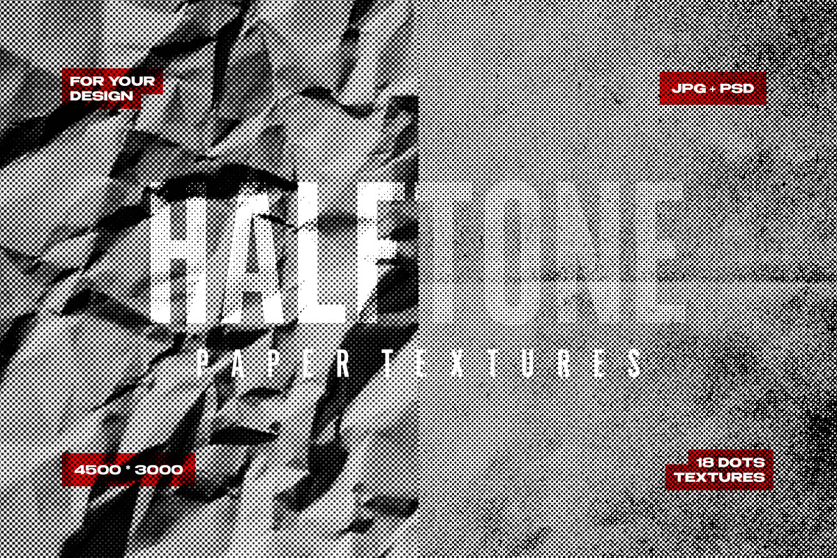 Halftone Papers Texture Collection, a Texture Graphic by pixelbuddha.net (Photo 1 of 8)