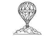 Hot Air Balloon Silhouette Bundle, an Object Illustration by Gaye Art (Thumbnail 13 of 31)