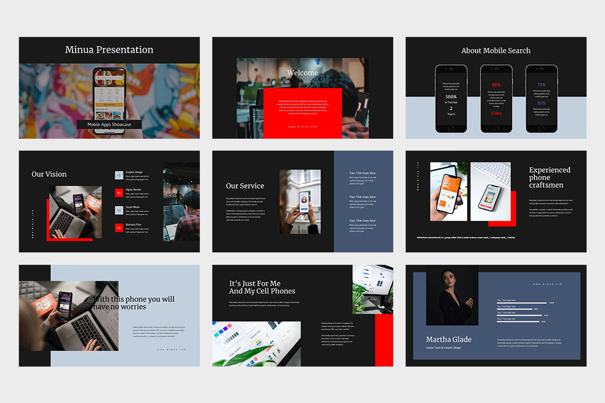 Minua : Mobile Apps Powerpoint, a Presentation Template by Punkl Camp (Photo 6 of 9)