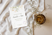 Floral Vintage Wedding Invite Card, an Invitation Template by TheSimplySereneShop (Thumbnail 2 of 7)