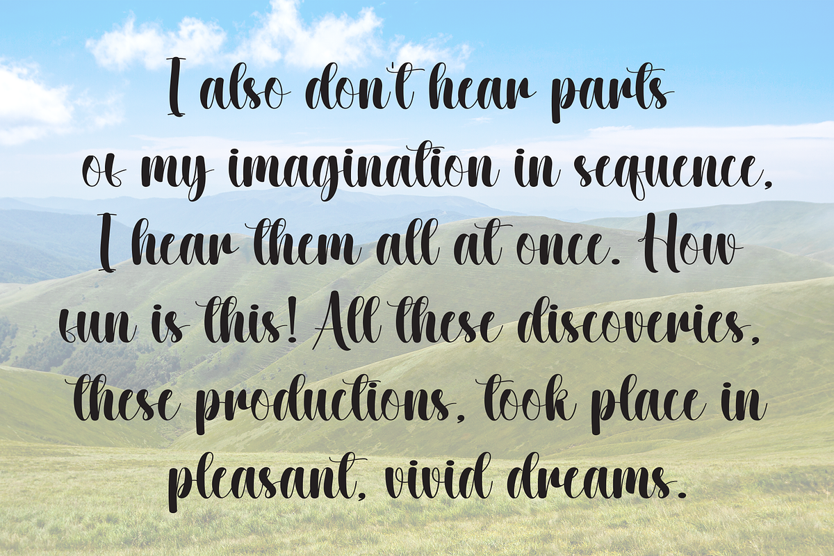 Rainday | Script Font, a Handwritten Font by Scratchones (Photo 6 of 8)