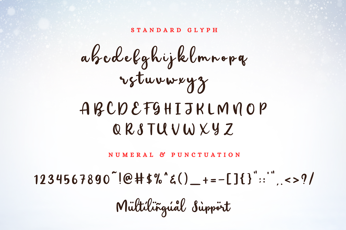 Winter Snowflake, a Script Font by Creavibes Design (Photo 8 of 8)