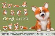 Corgi Character. Dog clipart, an Animal Illustration by sheincar (Thumbnail 1 of 5)