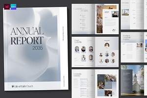 Church Annual Report Template, a Brochure Template by BrandPacks