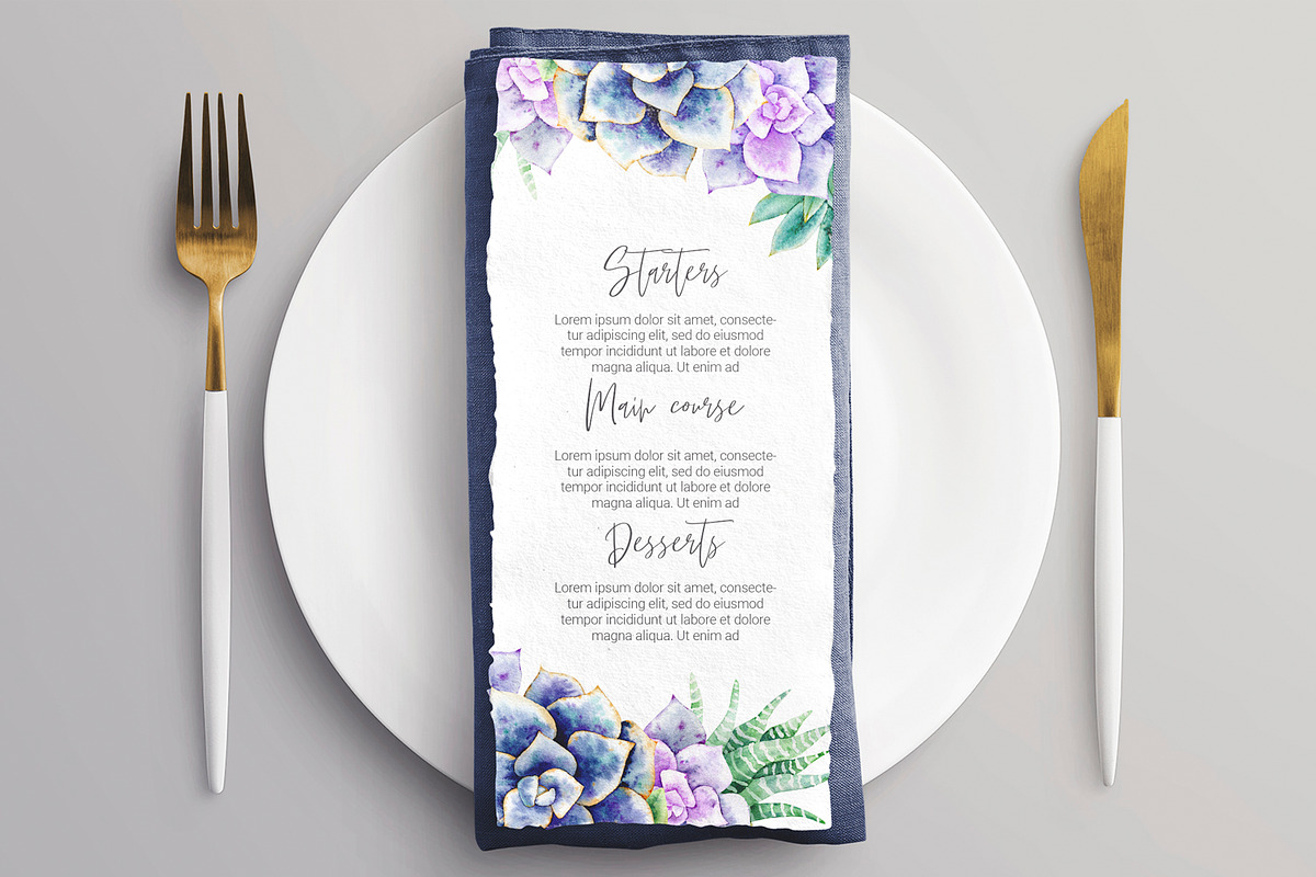 Succulent watercolor clipart, an Illustration by Nebbia (Photo 6 of 10)