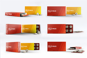 Pills Package Blister Box Mock-up
