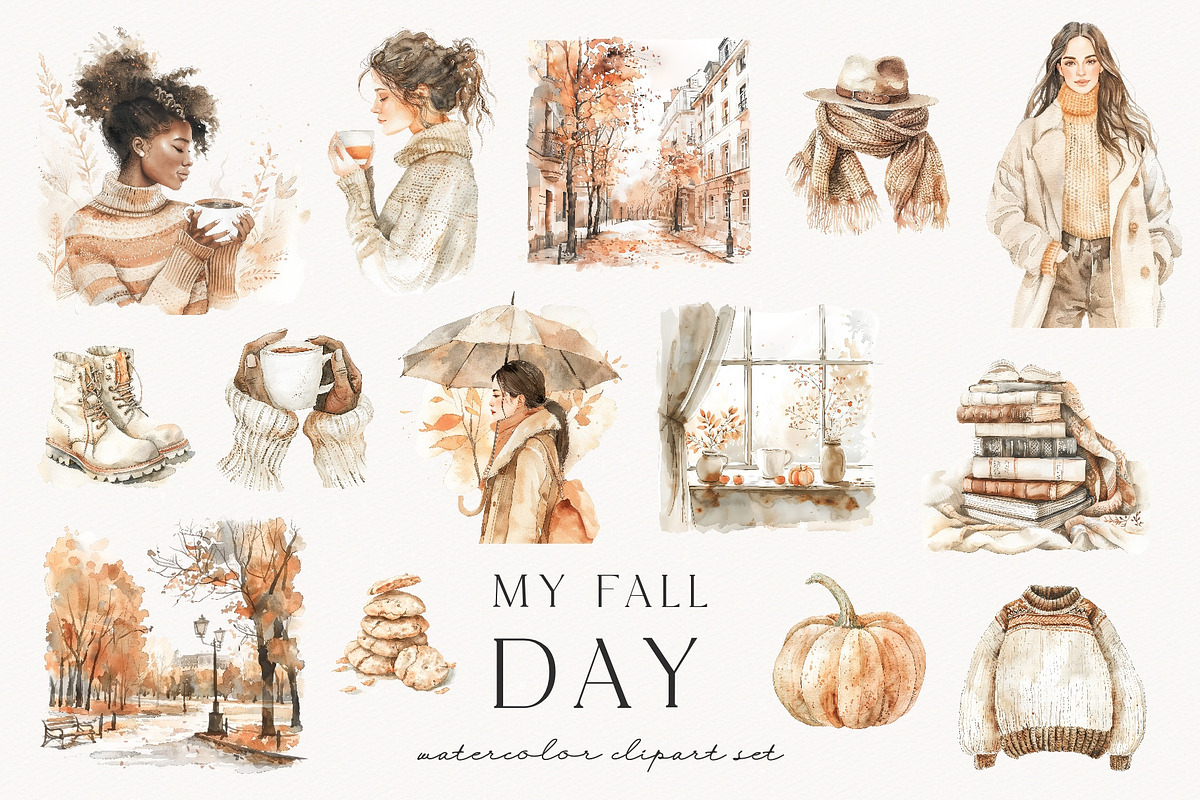 My Fall Day, a Seasonal Illustration by PeDe Designs (Photo 10 of 12)