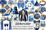 Blue Royal Wedding Clipart, an Illustration by Design Market (Thumbnail 1 of 4)