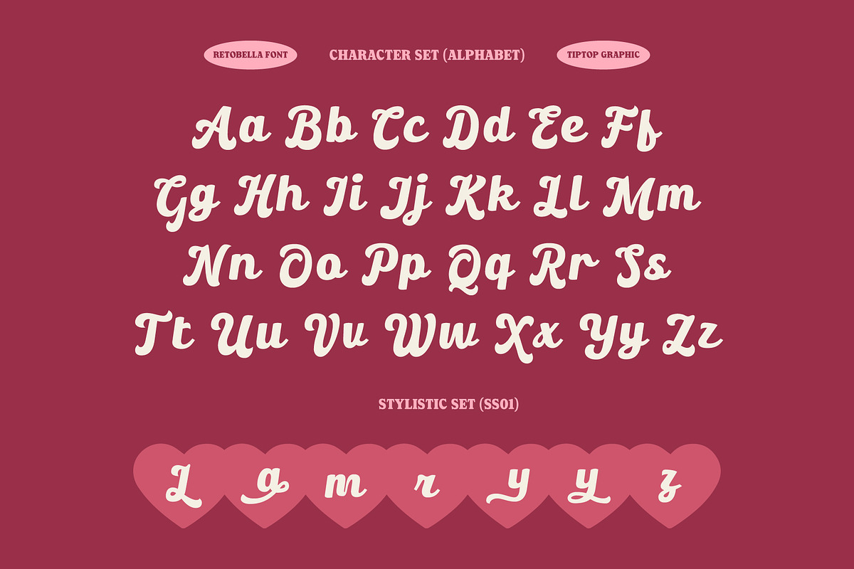 Retobella - Bold Vintage Script Font, a Script Font by Tiptop Graphic (Photo 4 of 10)