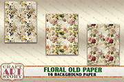 Kit Backgrounds Floral old paper, a Background Graphic by CraftArtStory (Thumbnail 5 of 5)