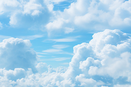 Blue sky and white clouds..blue back, a Photo by LOGOCREATIVE