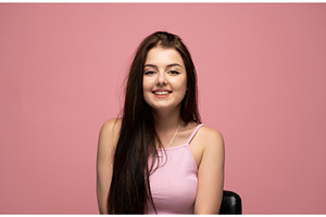 Young woman with long brown hair, a Person Photo by volodymyrshtun13795