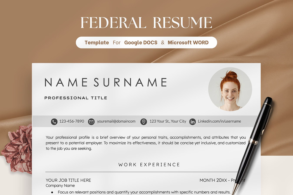 US Federal Resume Template, a Resume Template by OkiDocs Resume Templates (Photo 2 of 9)