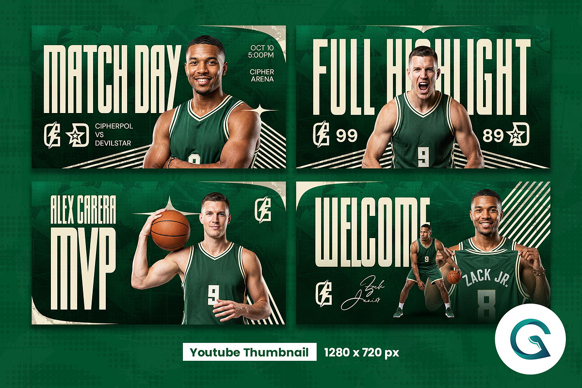 Basketball Social Media Template, a Social Media Template by Geelator Studio (Photo 4 of 4)