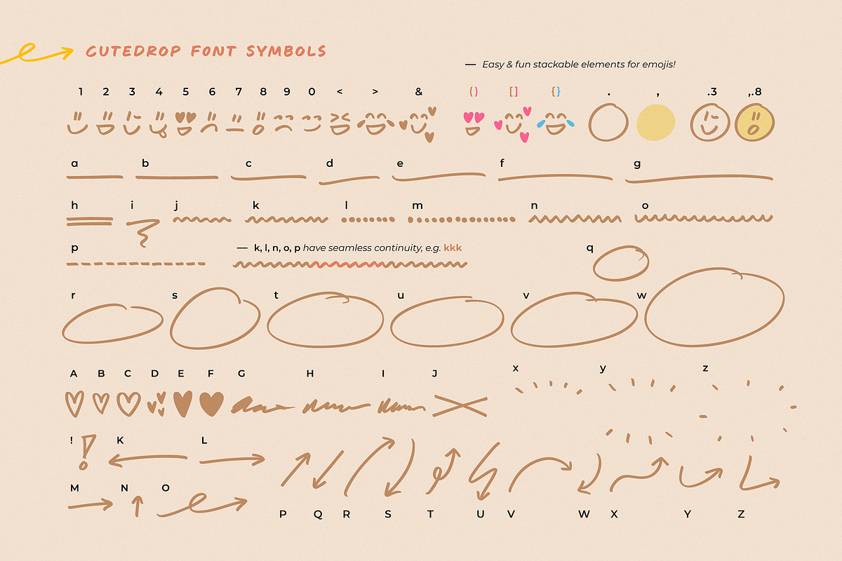 CuteDrop handwritten font duo & more, a Handwritten Font by Minna Kaario (Photo 7 of 14)