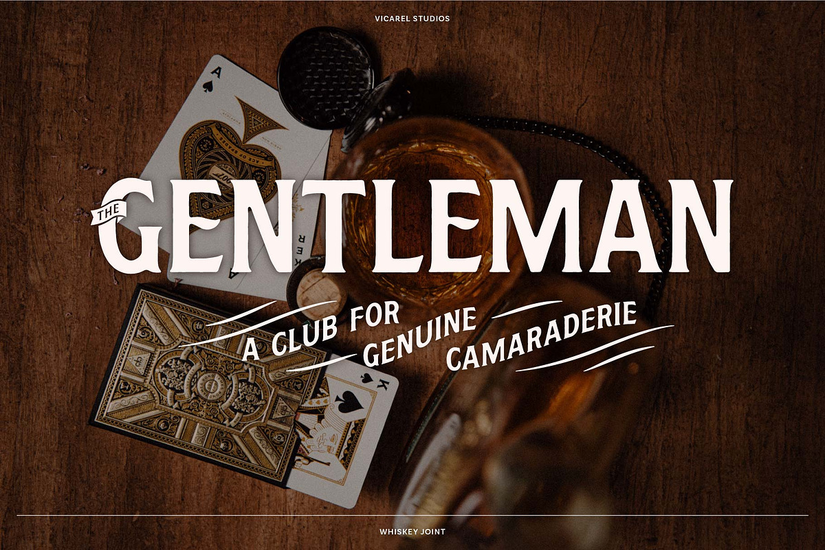 Whiskey Joint // Vintage Font, a Font by Vicarel Studios (Photo 3 of 13)
