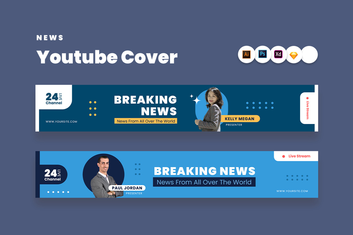 News Youtube Cover, a Social Media Template by Rahardi Creative (Photo 3 of 4)
