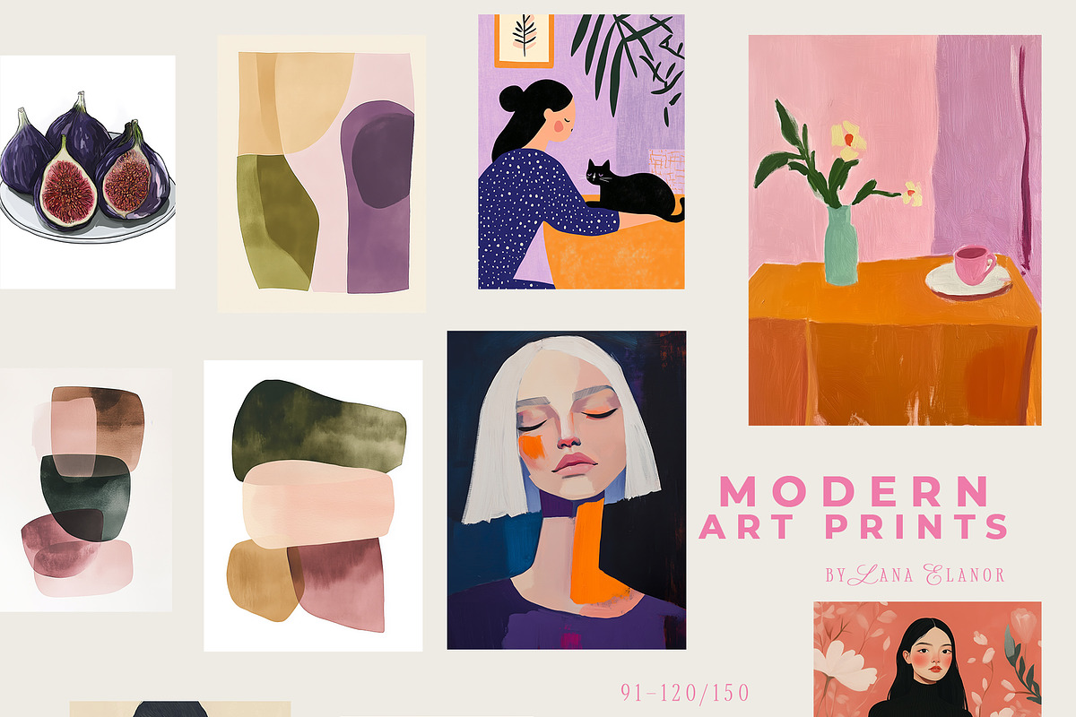 MODERN ART PRINTS GALLERY, a Background Graphic by Lana Elanor (Photo 11 of 12)