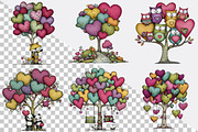 Whimsical Valentines Day Heart Tree, an Illustration by SVGArt (Thumbnail 8 of 8)