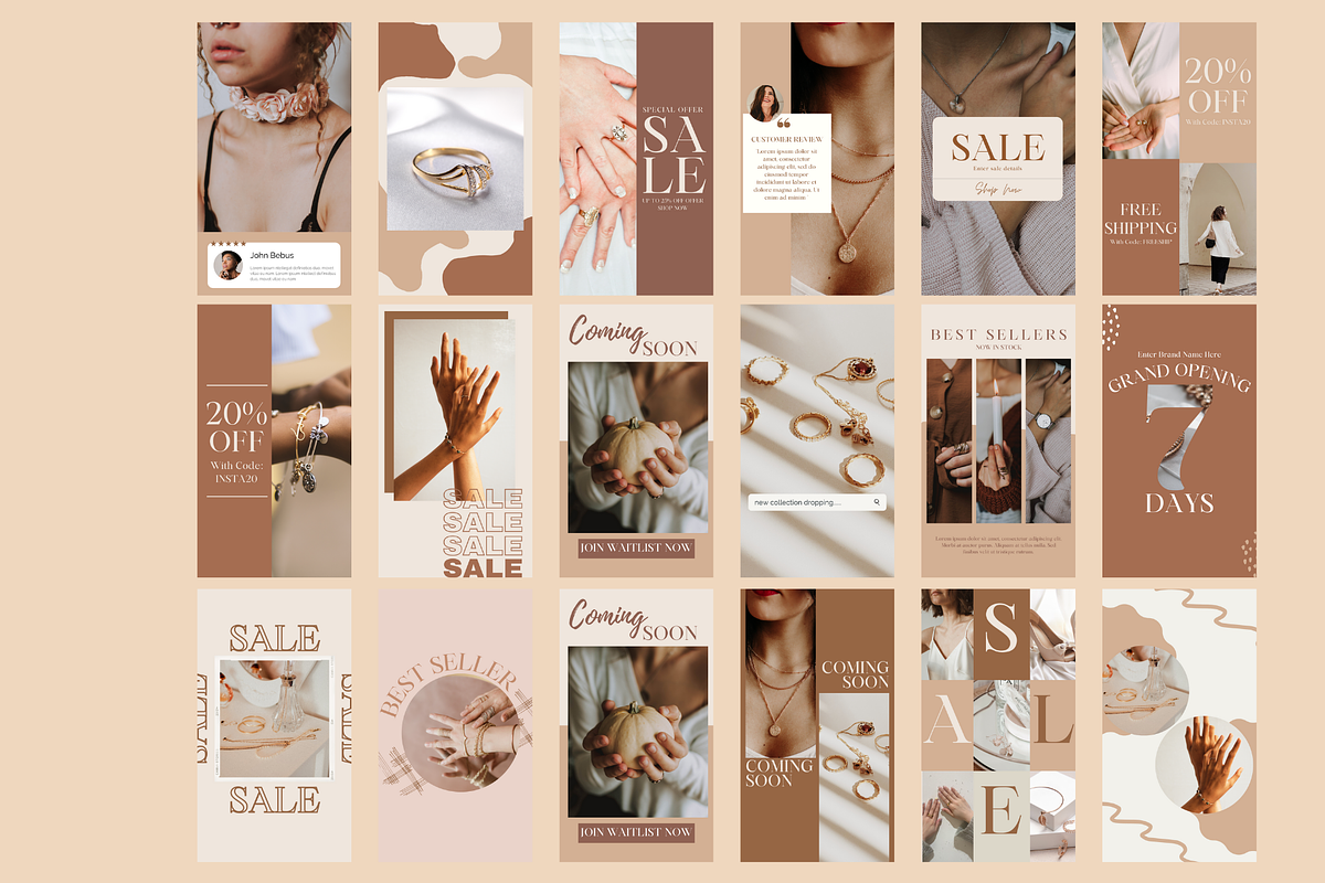 Jewelry Business Instagram Templates, a Social Media Template by Social Assumptions (Photo 8 of 9)