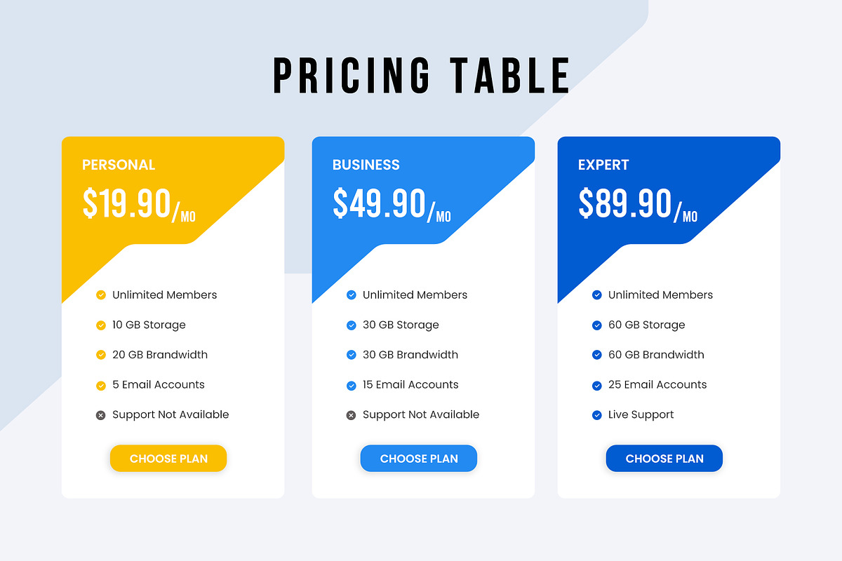Pricing Table, a Templates & Theme by Youme Techworld (Photo 1 of 3)